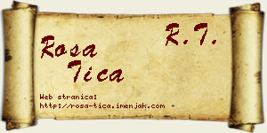 Rosa Tica vizit kartica